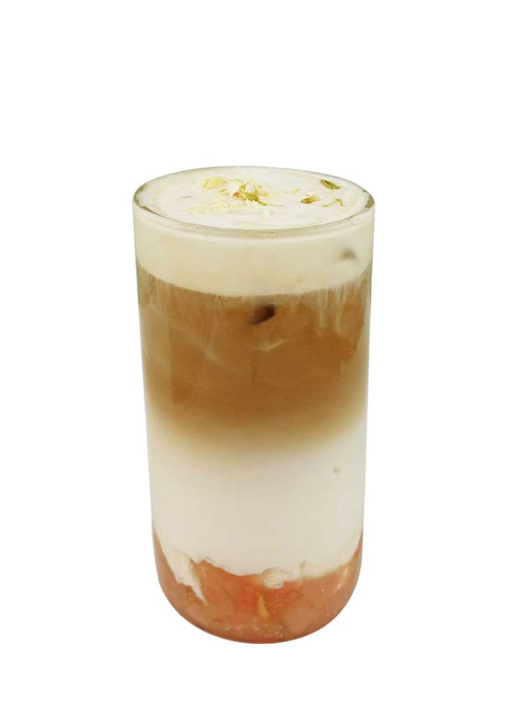 茉莉白桃拿铁
